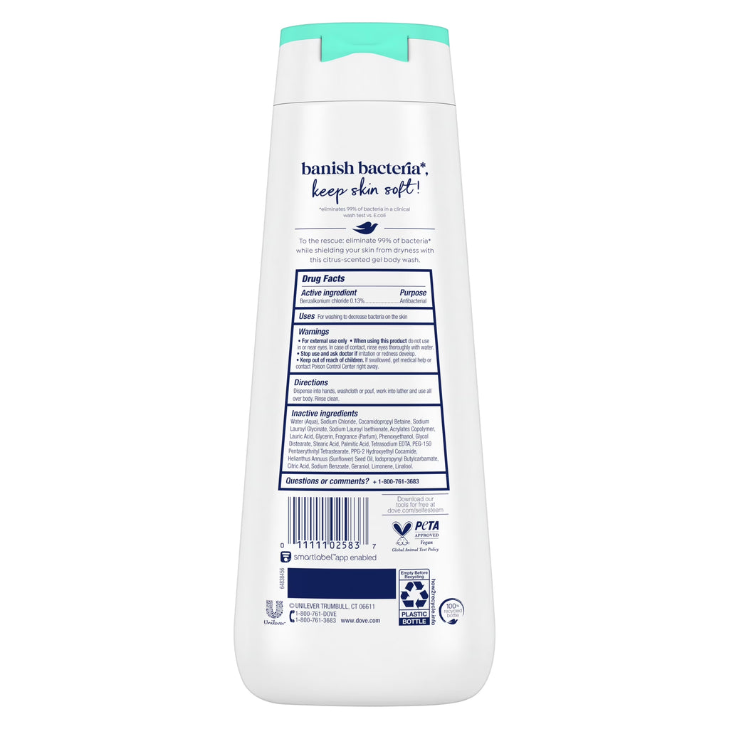 Antibacterial Daily Use Body Wash for Women Protects from Dryness All Skin, 20 Oz
