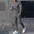 Men'S Tracksuits Tight T-Shirt and Pants Set Outfit Two-Piece Fitness Solid Training Casual Sports Sweatsuits